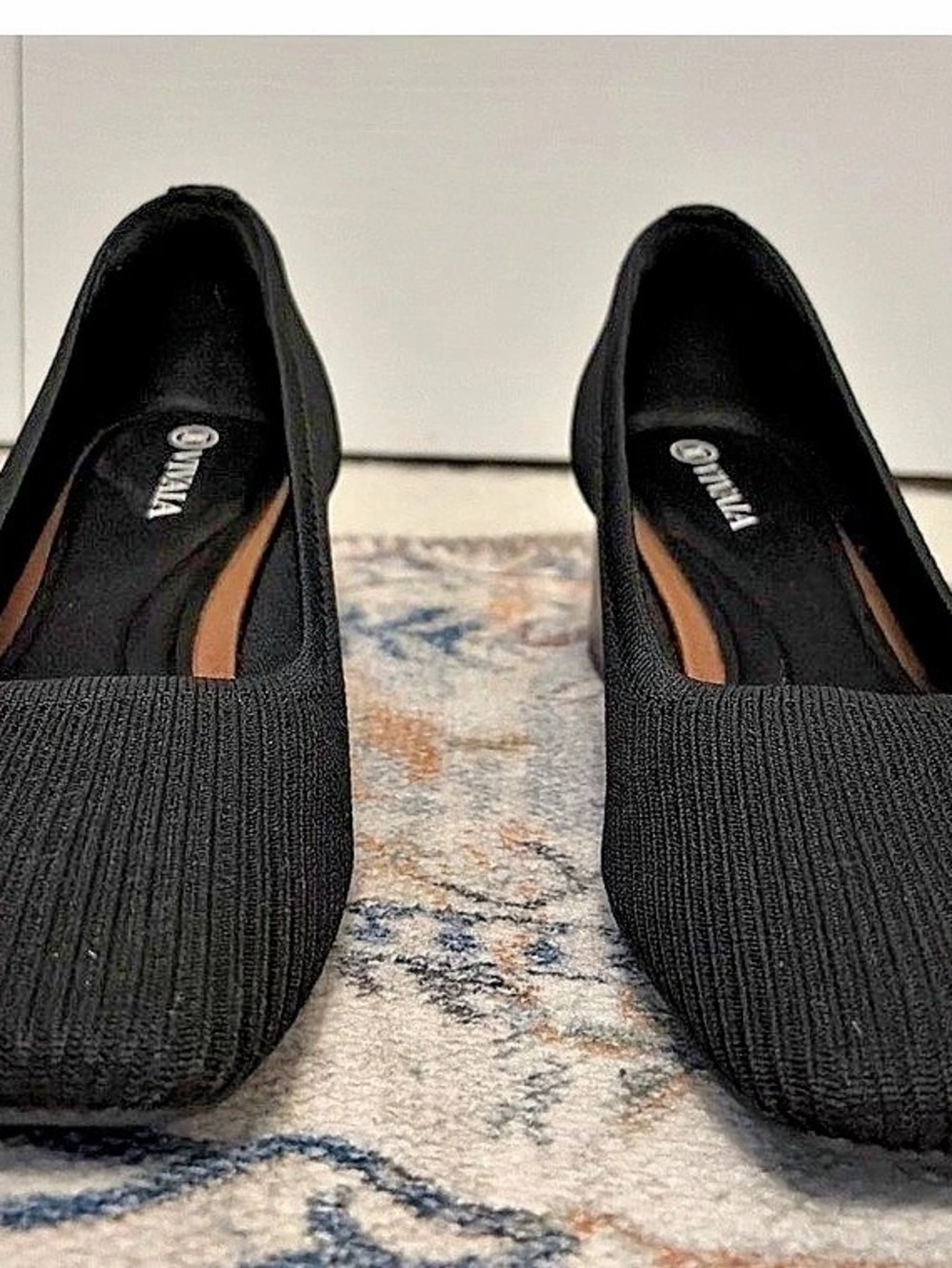 VIVAIA Melody Pro Square-Toe Chunky Heels Black Square Toe Block Heel Pumps US